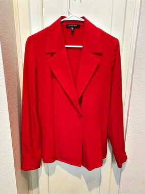 Judith & Charles Red Blouse Size 8 Like New